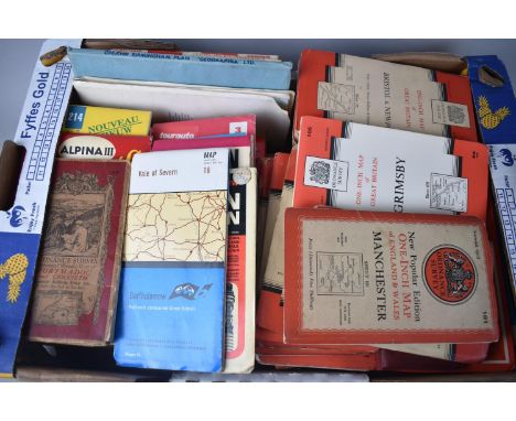 A Large Collection of Vintage Roadmaps, Ordnance Survey Maps Etc 