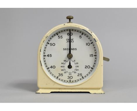 A Vintage Cream Painted Clockwork Seconds Timer, The Smiths Timer, 14cms High 