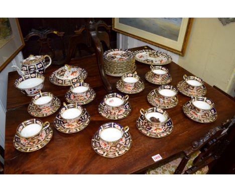 A Royal Crown Derby Imari extensive tea service, circa 1920, pattern no. 2451. Condition Report: No visible damage seen.