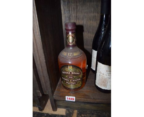 A 75cl bottle of Chivas Regal 12 year old blended Scotch whisky, probably 1980s bottling. 