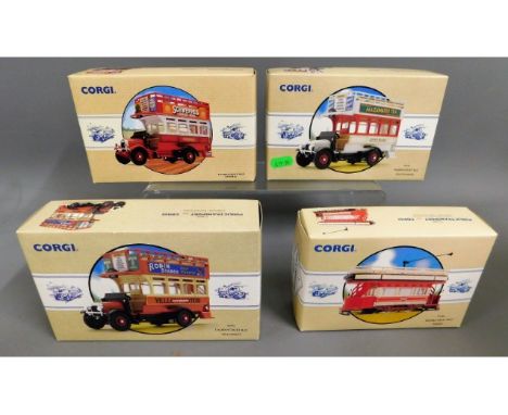 Four boxed Corgi Classics public transport 96993, 97266, 96987 &amp; 96994 