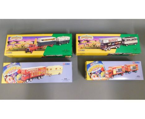 Four boxed Corgi diecast Chipperfield's Circus Showman's Range 24801, 16502, 97888 &amp; 97889 