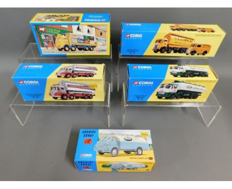 Five boxed Corgi Classics diecast vehicles 20202, 13701, 24202, 09802 &amp; 31002 