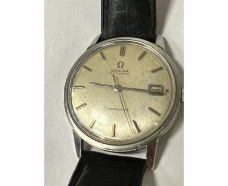 VINTAGE OMEGA SEAMASTER WITH LEATHER STRAP