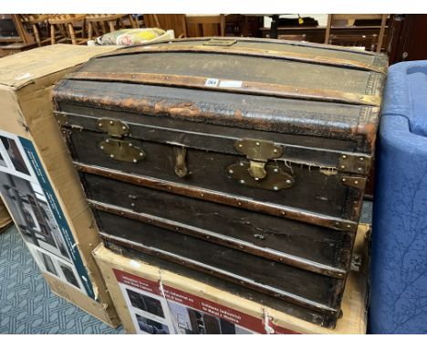 VICTORIAN MILITARY TRUNK WITH FITTED DRAWER - A.L KELLER