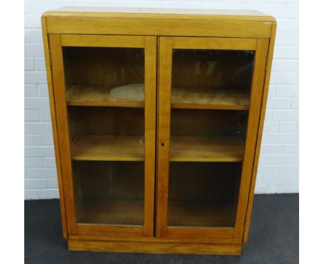 Light oak two door cabinet, 118 x 92cm 