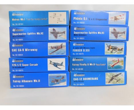 Ten boxed Special Hobby 1:48 scale model aircraft kits, present as unused &amp; complete