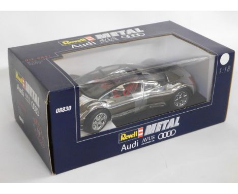 A boxed diecast Revell Audi Quattro Avus 1:18 scale model car