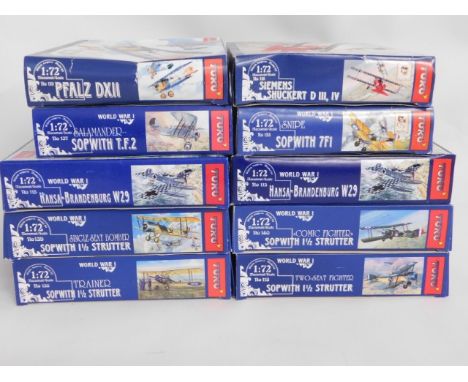 Ten boxed Toko 1:72 scale model aircraft kits, present as unused &amp; complete