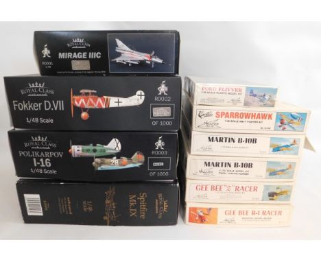 Six Williams &amp; four Royal Class boxed 1:32, 1:48 &amp; 1:72 scale model aircraft kits, present as unused &amp; complete