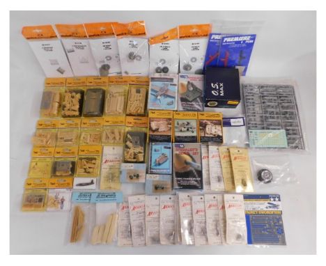 A quantity of sealed 1:32, 1:48 &amp; 1:72 scale model kit spares &amp; accessories including Czech Master Kit, Aires, AML, A