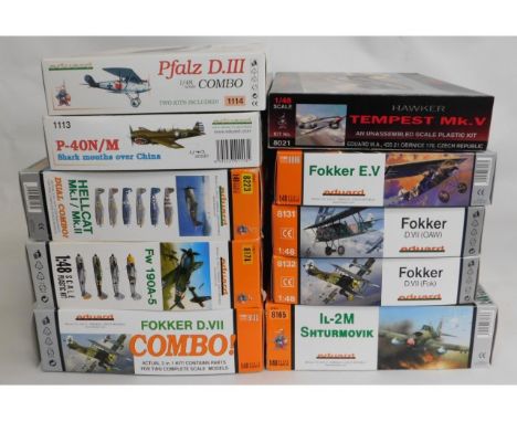 Ten boxed Eduard 1:48 scale model aircraft kits, present as unused &amp; complete