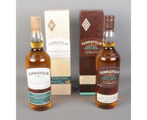Two boxed Tamnavulin Speyside Single Malt Scotch Whisky's to include White Wine Cask Edition and Double Cask Edition.