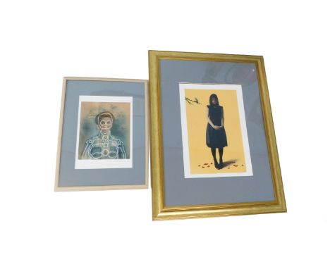 Tristan Reid. Nightingale, artist signed coloured print, 66cm x 44cm and another 4/250 (2).