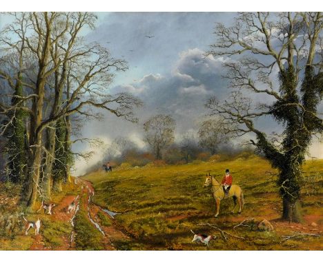 W. Dawson (20thC). Hunting scene, oil on canvas, signed, 44.5cm x 59.5cm.
