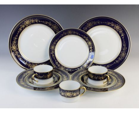 A Limoges part-service following The House of Igor Carl Faberge Fleurs Imperiales pattern, comprising eight soup bowls, 22.5c