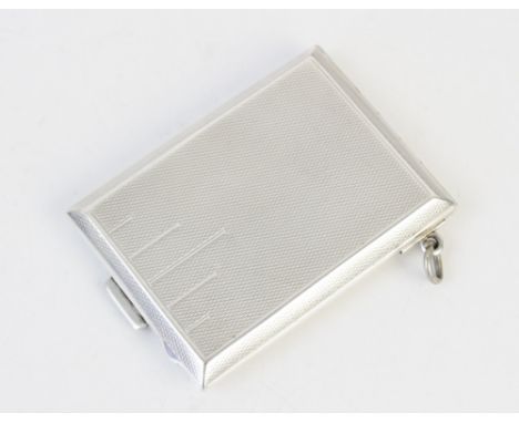An early 20th century silver vesta case by Sampson Mordan &amp; Co, Birmingham (date letter worn), of rectangular form with e