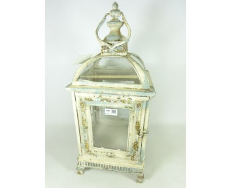 French style lantern with handle, H60cm    Condition Report   Click here for further images, condition, auction times & deliv