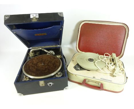 Celebrity boxed gramophone and a Vintage Fidelity cased record player (2)   Condition Report   Click here for further images,