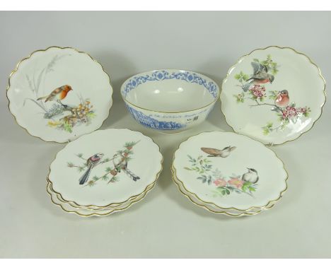 Royal Worcester 'The London Hospital' limited edition Commemorative bowl 705/750 and a set of six Royal Worcester hand decora