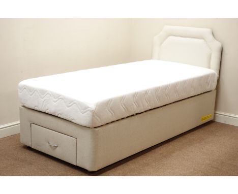 Electric adjustable single bedstead with headboard (This item is PAT tested - 5 day warranty from date of sale)   Condition R