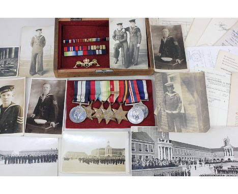 A Second World War Distinguished Service medal group of seven medals awarded to Petty Officer William Omer Laurie, D/JX 14571