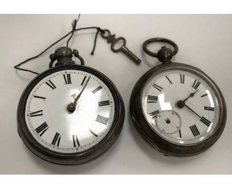 Two gold plated Waltham pocket watches their white enamel dials both set with Arabic numerals and secondary dial inscribed "W