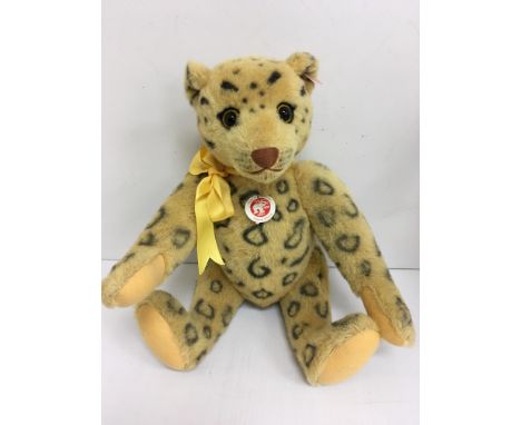 A Steiff limited edition Leopard bear No.'d 307 of 2008 with certificate and associated box and a limited edition Little Bonz
