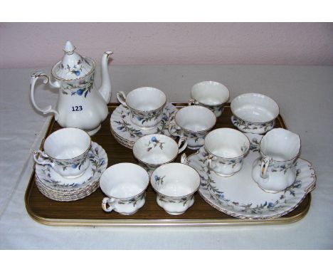 A Royal Albert Brigadoon pattern porcelain tea service.