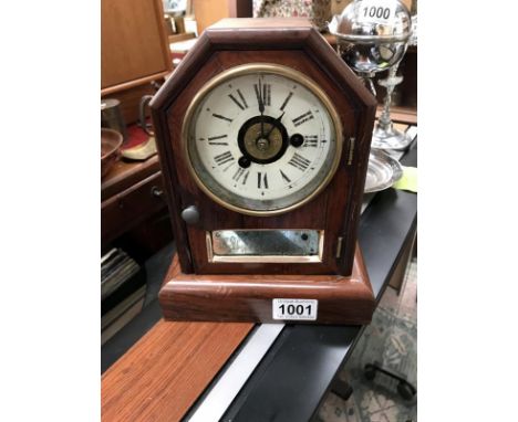 A Seth Thomas American mantle clock with alarm