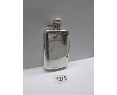 A silver hip flask hall marked Robert Pringle &amp; Sons, London, 1946.  (Approximately 255 grams).