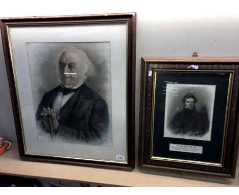 A framed portrait of Sir Joseph Banks &amp; 1 other