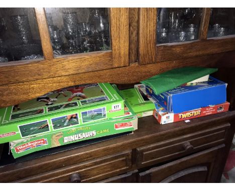 A quantity of vintage games including Subbuteo