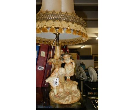 A Royal Worcester table lamp.