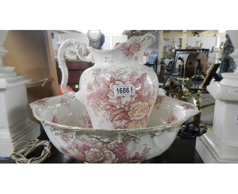 A jug and basin set.