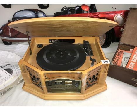 A retro CD record player