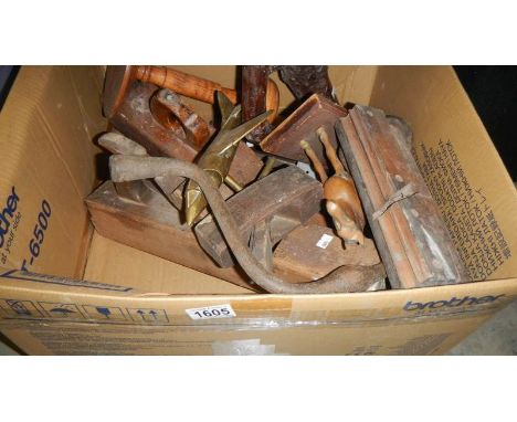 A box of old tools etc.,