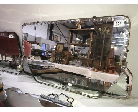 An art deco bevel edged mirror