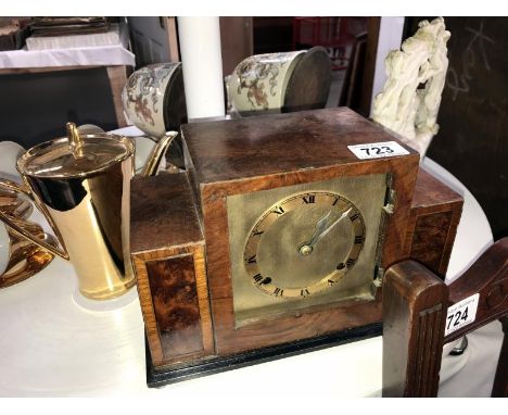 An art deco style striking mantel clock A/F