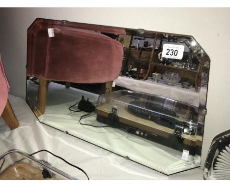 An art deco bevel edged mirror