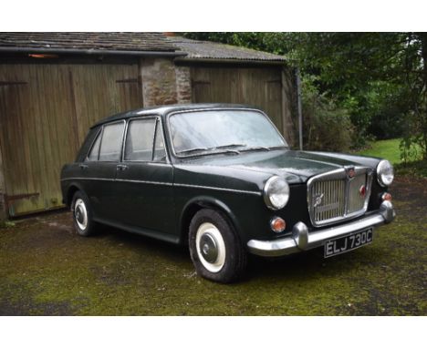 A 1965 MG 1100, registration number ELJ 730C, Arden green, from deceased estate. The luxurious MG 1100 introduced in 1962 rem