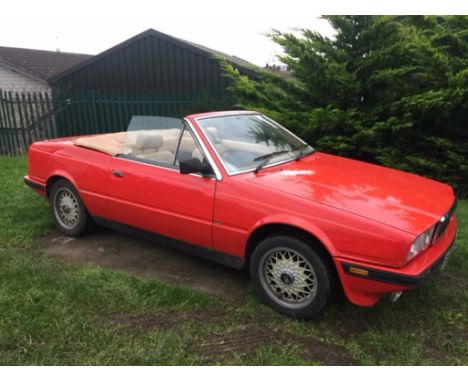 EXTRA LOT:  A 1988 Maserati Biturbo Spyder Zagato, registration number E525 WWW, red. This rare convertible Maserati has cove