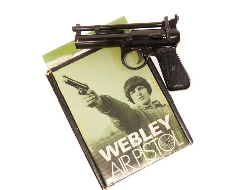 Boxed Webley Junior .177 air pistol Boxed Webley Junior .177 air pistol, 6inch barrel, with instructions.No licence is requir