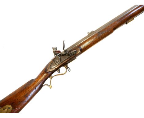 Flintlock Indian 20th century 'Baker Rifle' reproduction .625 smooth bored shotgun, Flintlock Indian 20th century 'Baker Rifl