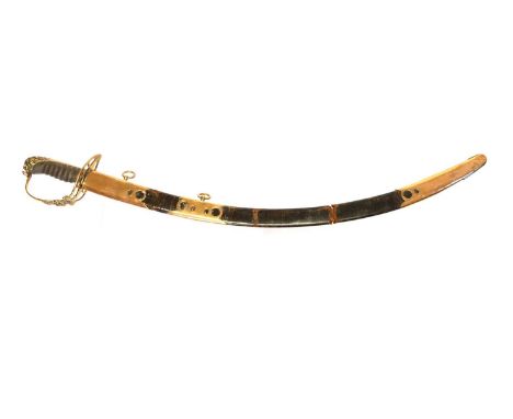 British 1803 pattern officers sword British 1803 pattern officers sword, curved blade with faint remnants of etched decoratio