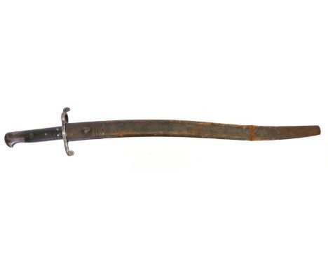 1856-58 Enfield sword bayonet and scabbard 1856-58 Enfield sword bayonet, 22.5inch blade, stamped with various inspection sta