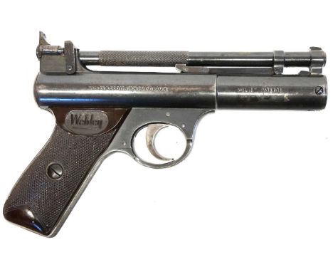 Webley Senior .177 air pistol Webley Senior .177 air pistol, 6.5inch barrel, cylinder number 107.No licence is required to bu