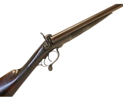 Thomas Boss and Co. 14 bore pinfire double barrel shotgun Thomas Boss and Co. 14 bore pinfire double barrel shotgun, 29.75inc