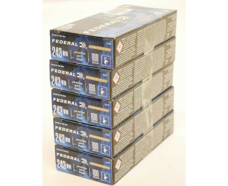 100 rounds Federal Power Shok 243 100gr JSP ammunition 100 rounds Federal Power Shok 243 100gr JSP ammunitionUK FIREARMS LICE