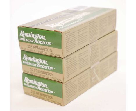 60 rounds Remington Permier Accutip 223 50gr Accutip V Boat Tail ammunition 60 rounds Remington Permier Accutip 223 50gr Accu